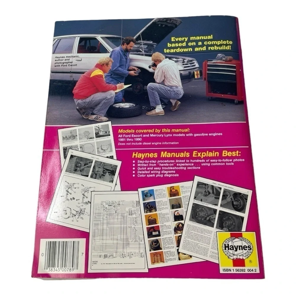 Haynes 1981 Thru 1990 Ford Escort & Mercury Lynx Automotive Repair Manual Book